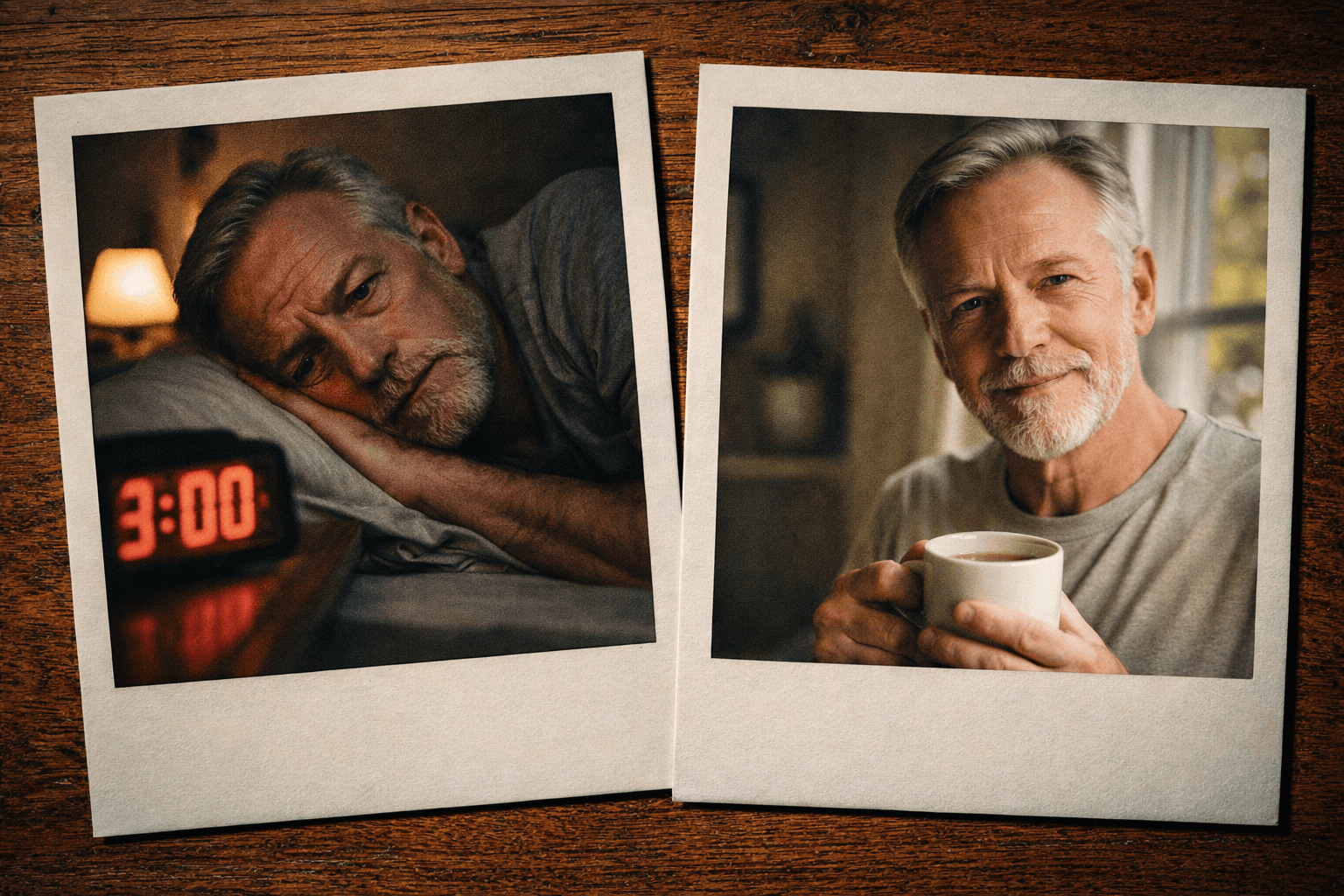 Before and after prostate treatment results showing improvement